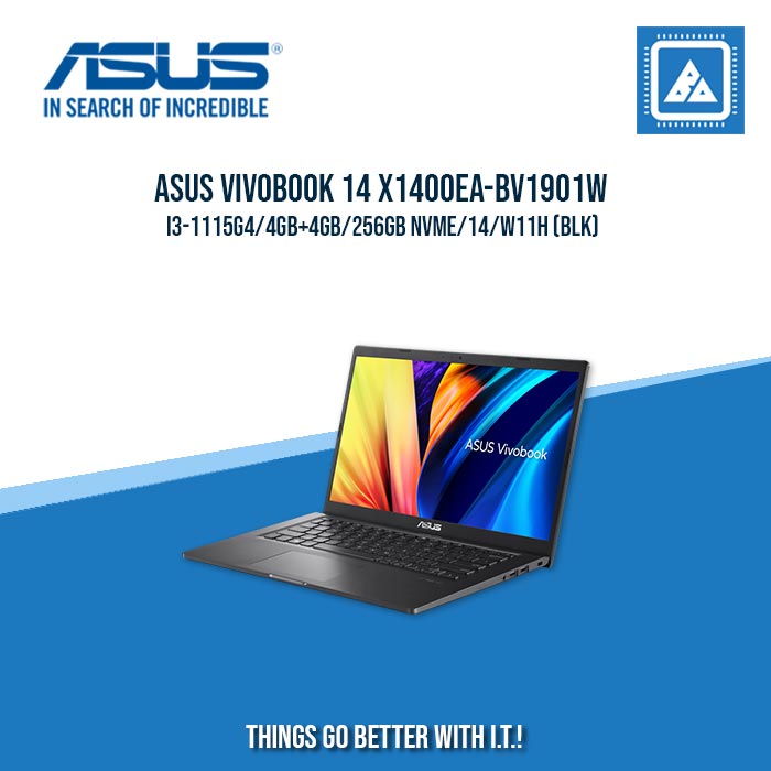 ASUS X1400EA-BV1901W I3-1115G4/4GB+4GB/256GB NVME | BEST FOR STUDENTS LAPTOP ASUS X1400EA-BV1901W I3-1115G4/4GB+4GB/256GB NVME | BEST FOR STUDENTS LAPTOP
